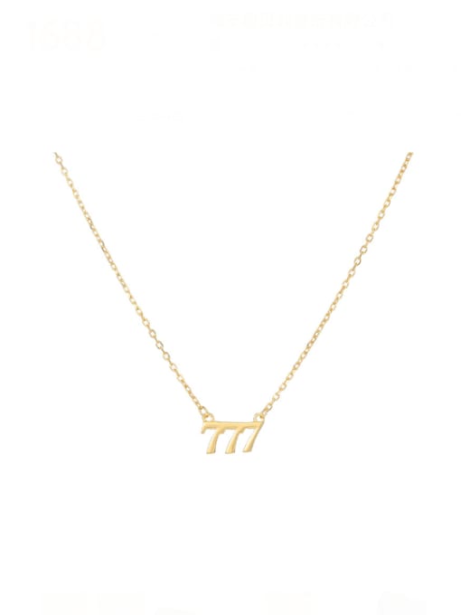 NS1102 [Gold] 925 Sterling Silver Number Minimalist Necklace